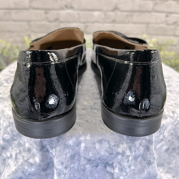Kelly+Katie Blair Black Patent Round Toe Penny Loafer Dress Flats WMS 10M🖤NWOT - Picture 4 of 10